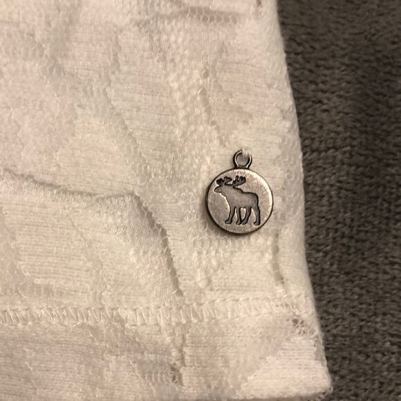 Abercrombie kids White lace tank top Girls Size Large Racer Back Ribbon Bow - Picture 4 of 6